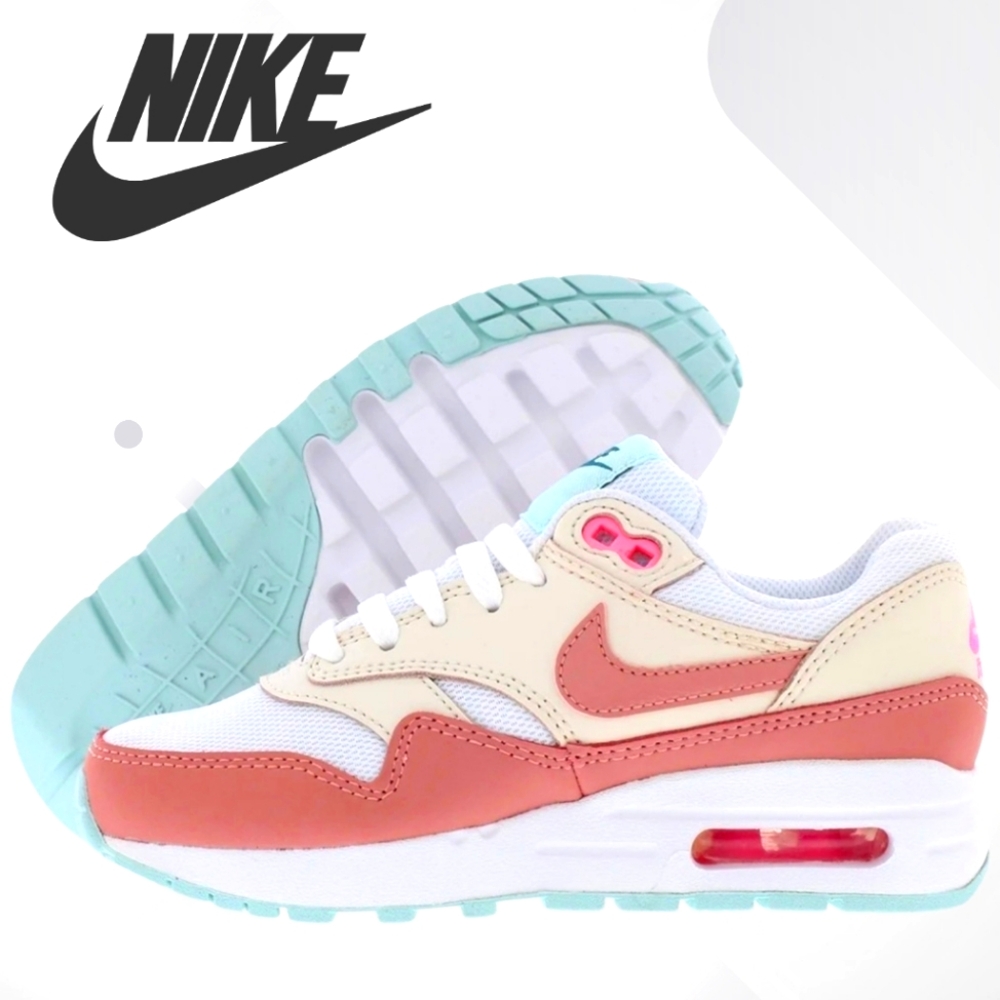 Nike Kids Sneakers in White, Pink, and Mint